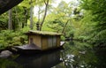 Nezu museum garden in summer, Tokyo, Japan